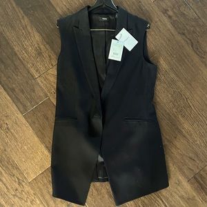 Theory black lined vest